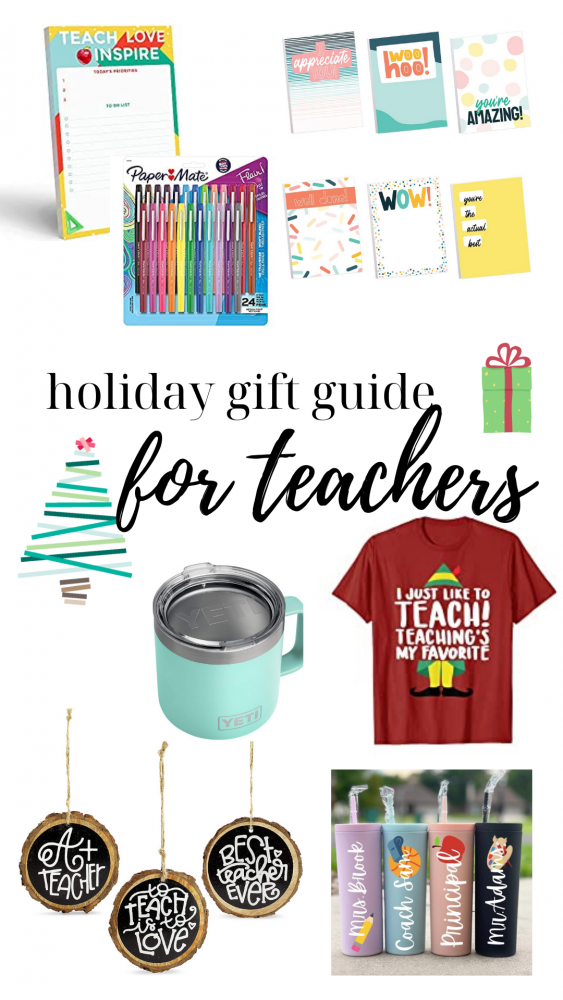 gift guides for teachers, toddlers, tweens, women, men, and grandparents